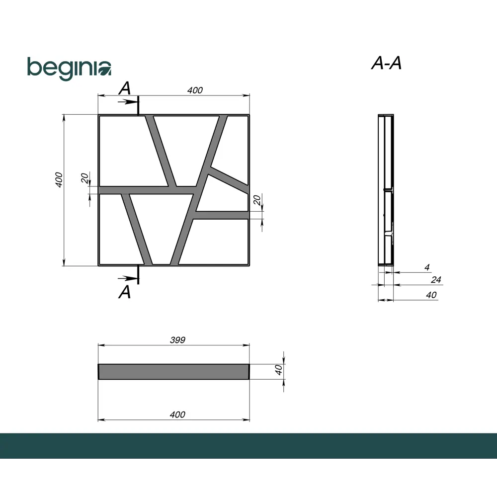 Форма для садовой дорожки BEGINIA Геометрия STLM-2035440 - Вид №7