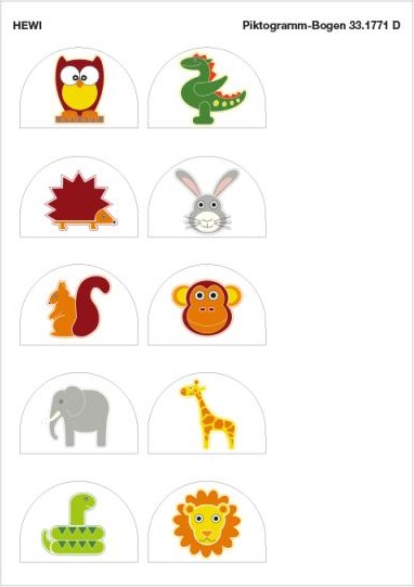 33.1771D лист с пиктограммами HEWI System 111 | Polyamid  - Вид №1