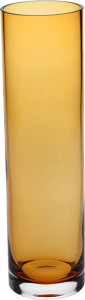 10674619 KROSNO Ваза Krosno Туба 37см, стекло, янтарная Стекло