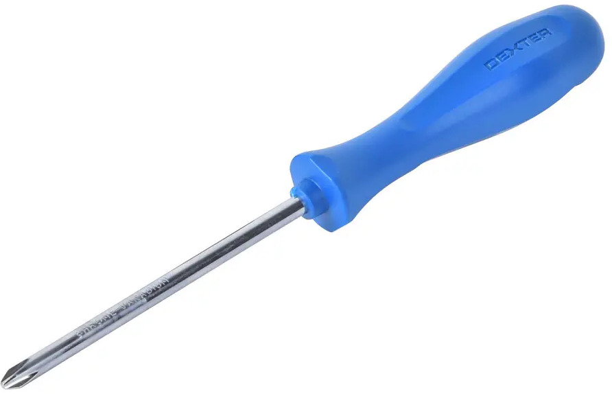 Крестовая отвертка Dexter Basic PH2 с эргономичной рукояткой 18149321