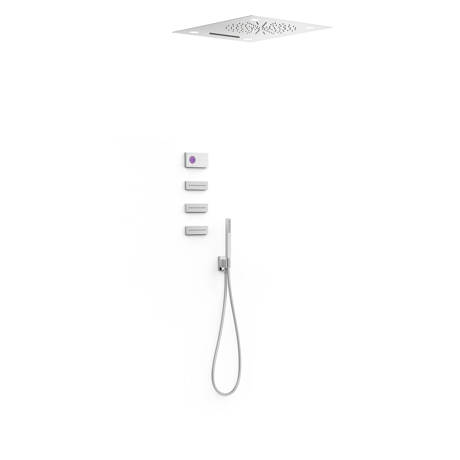 SHOWER TECHNOLOGY 4-ходовой встраиваемый электронный термостатический смеситель Shower technology с хромотерапией для душа-09286402 TRES Electronic