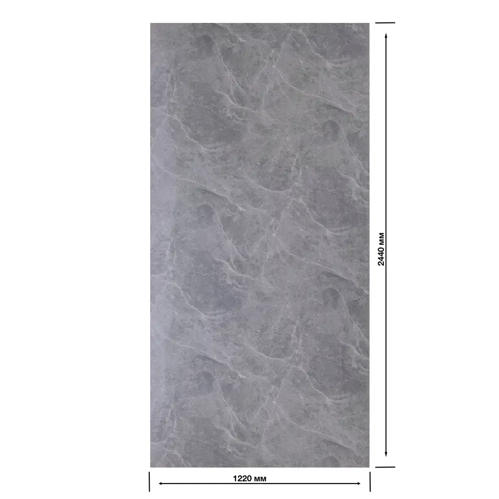DEKOR PANEL Стеновая панель ПВХ Серый мрамор 2440×1220 мм 88537720 STLM-1015091 - Вид №5