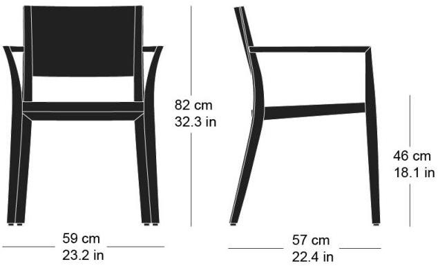 horgenglarus Штабелируемый стул из массива дерева с подлокотниками  6-590a  - Вид №15