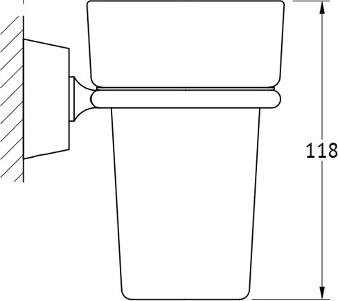 VIZ 006 Держатель со стаканом FBS Vizovice - Вид №1
