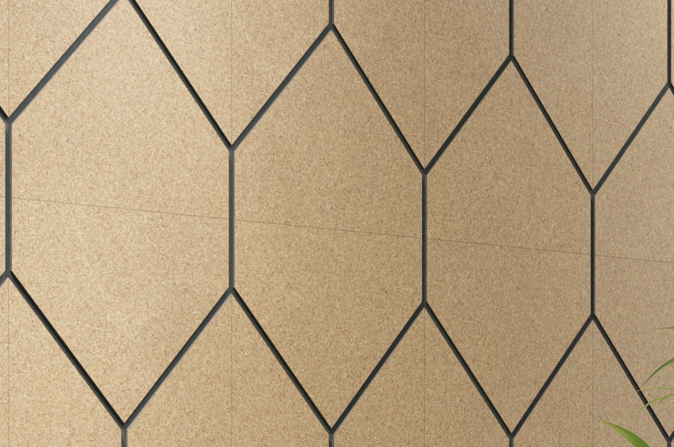 315 048 684 Пробковая 3D-плитка для стен Bluemoon GRANORTE Groovy