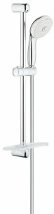 Душевой гарнитур GROHE New Tempesta с полочкой, душевая штанга 600 мм, 9,5 л/мин, хром (27600001)