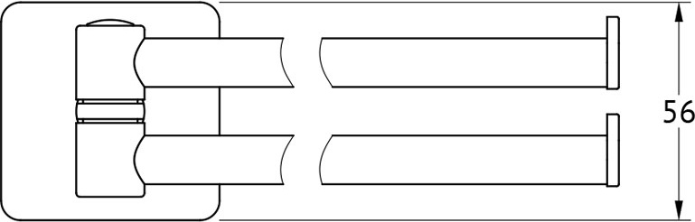 AVA 016 Держатель полотенец поворотный двойной 37 cm ELLUX Avantgarde - Вид №1