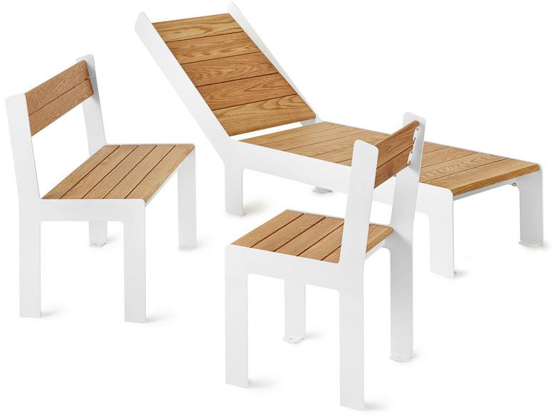 Nola Industrier Садовый стул из стали и дерева Low/high U11-59 - Вид №4