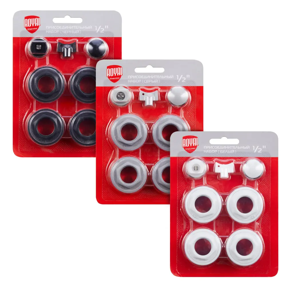 Монтажный комплект для радиатора Royal Thermo 1/2" сталь черный 7 шт. 81979345 STLM-2017549  - Вид №2