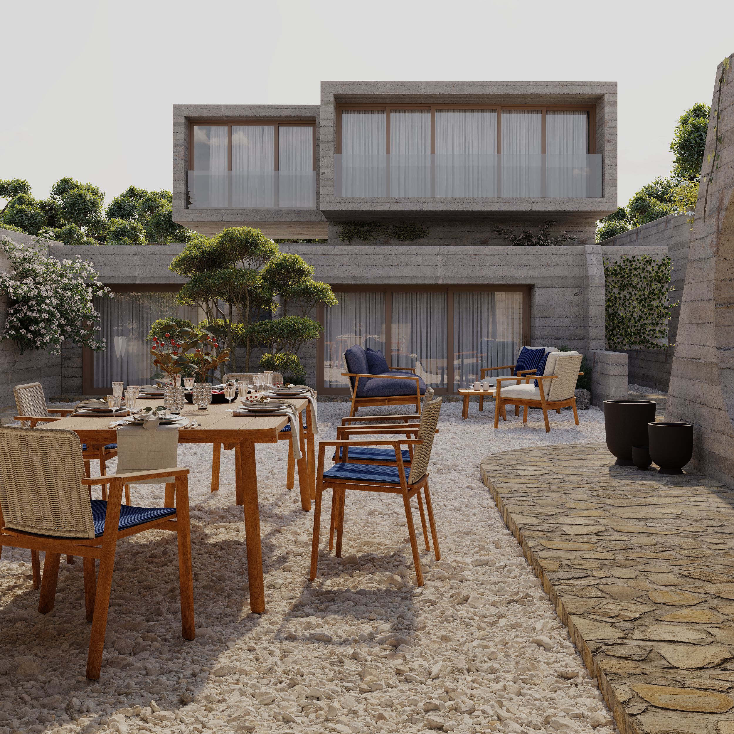 Стул для сада из тикового дерева с подлокотниками YAAZ Denk ARCH-00111223 - Вид №5