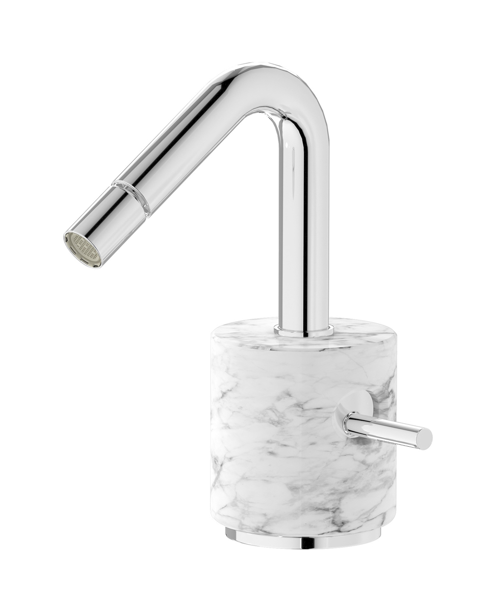 Смеситель для биде на 1 отверстие в комплекте с донным клапаном. WE ARE IB mr220cc_1 Chrome Marmo