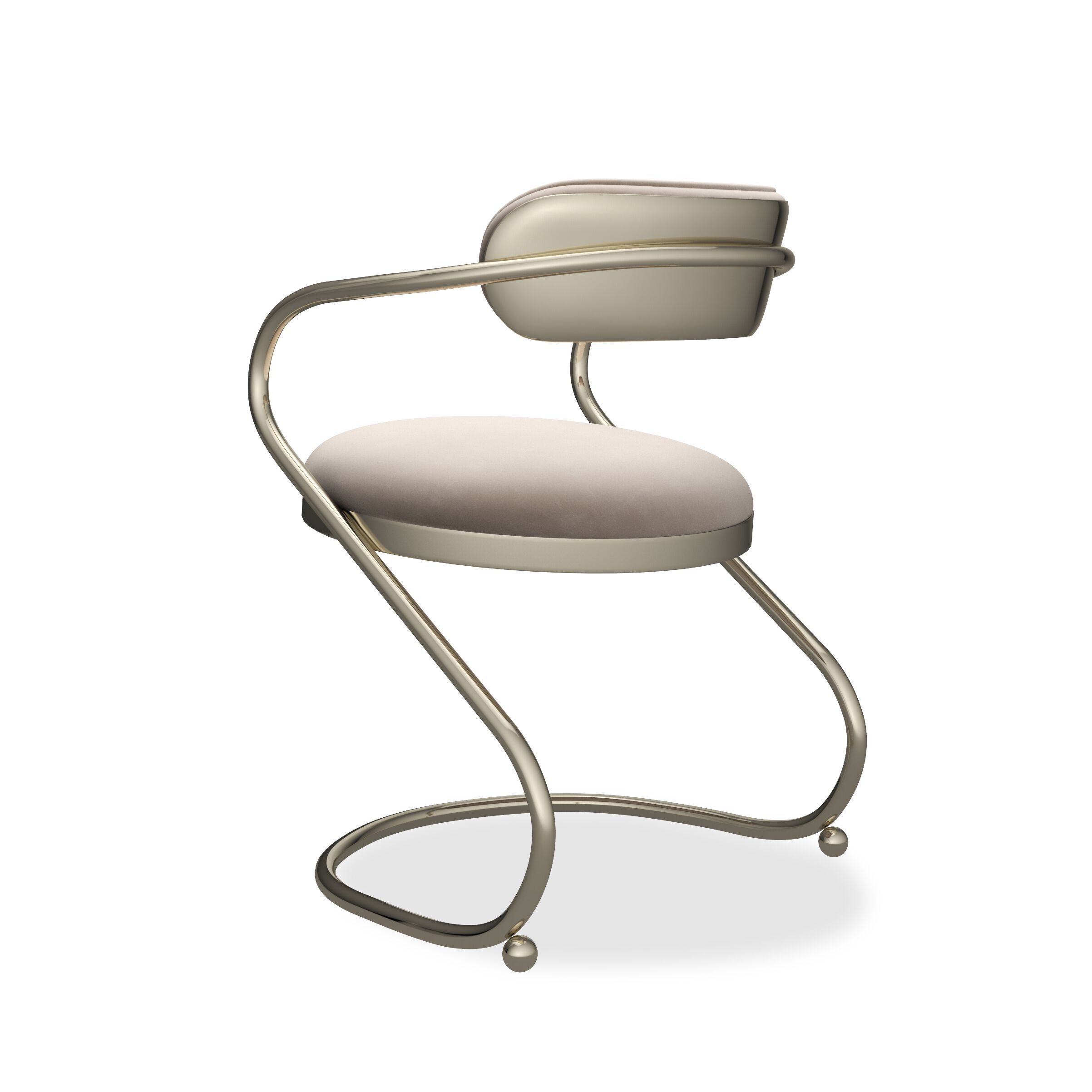 Металлический мягкий стул с открытой спинкой Caracole RETROSPECT ARCH-00103766 - Вид №3