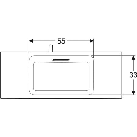 500.391.01.3 Встраиваемая раковина Geberit ONE горизонтальный выпуск, с укороченным вылетом Geberit  - Вид №16