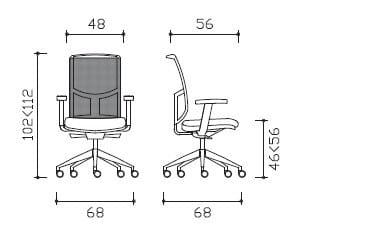 Вращающееся офисное кресло с колесами с подлокотниками Manerba ARCH-00018781 - Вид №4