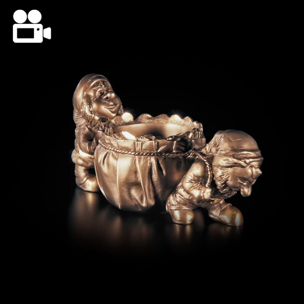 22519 Подставка для украшений Гном - все богатство в дом Бронза BOGACHO 4627138187166