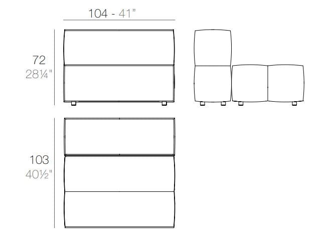 Ткань сад диван Vondom планшет ARCH-00003966 - Вид №7