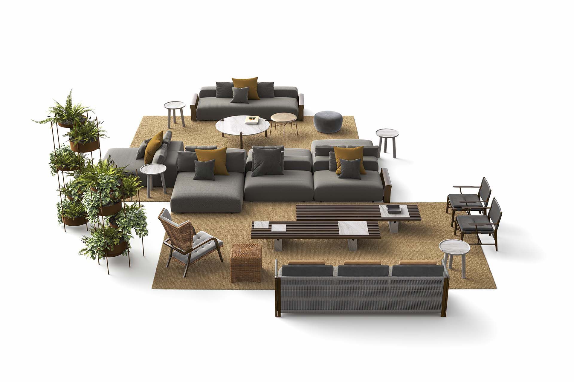 Ткань сад диван Exteta Эльба ARCH-00086973 - Вид №11