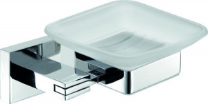 H4020/07CR Sanibano Celeste, настенная стеклянная мыльница, цвет хром