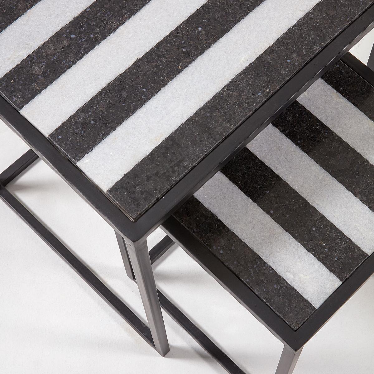 069294 Набор 2х столиков мраморная столешница La Forma Skerry  - Вид №1