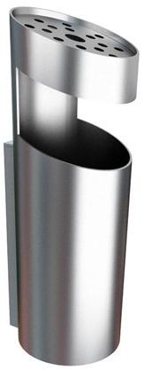 Tubo / ZZ Concept Настенный стальной мусорный бак с пепельницей Tubo sun-id-1495758 - Вид №3