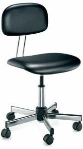 Mara Вращающийся офисный стул из экокожи с 5 спицами на колесах  121