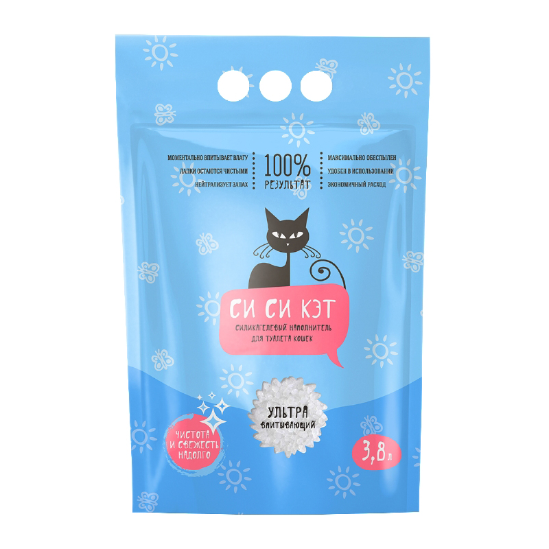 ПР0050428 Наполнитель для кошачьего туалета силикагелевый 3,8л СиСиКэт 