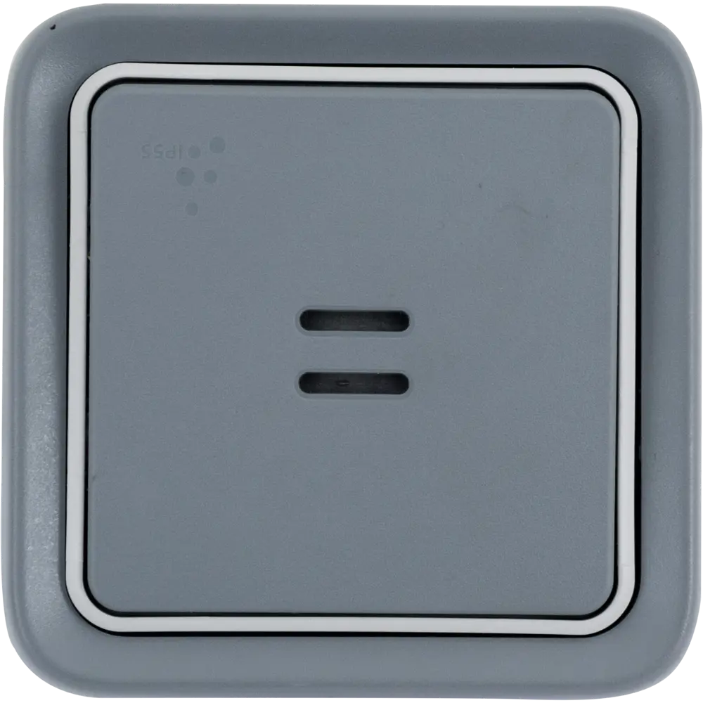 Переключатель Plexo IP55 с подсветкой, цвет серый legrand STLM-2103592