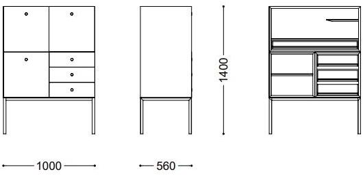 Porro Комод из ясеня с распашными дверцами Offshore sun-id-1452962 - Вид №5