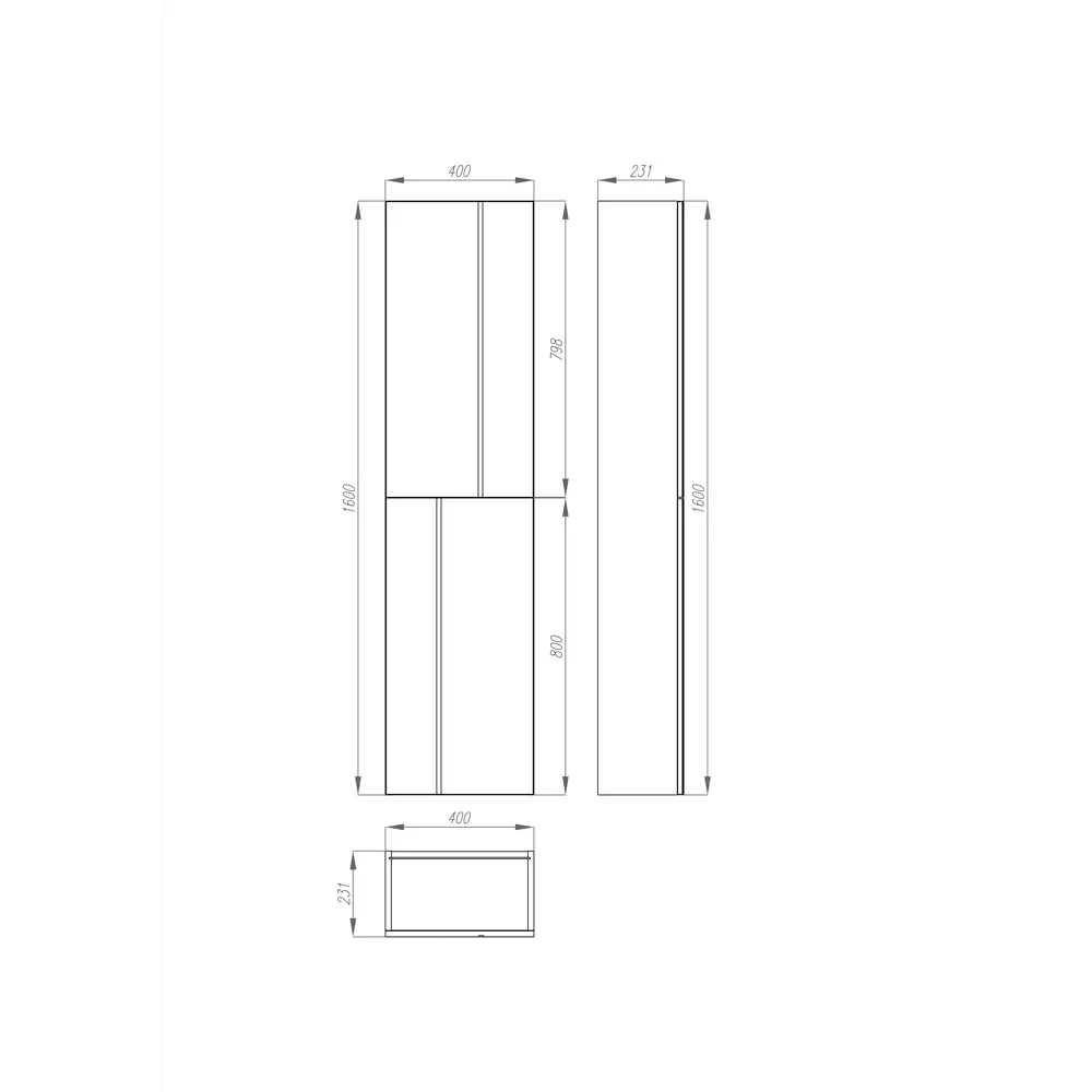 Пенал для ванной Roca Pilar 160x40 см цвет белый 85302641 STLM-2163026 - Вид №5