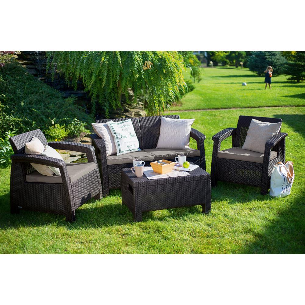 Yalta 2set AFM-1020A Brown/Cappuccino Комплект для отдыха Afina 