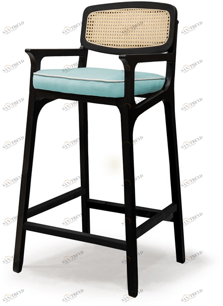 Mambo Unlimited Ideas Высокий деревянный табурет с подлокотниками Karl sun-id-1454321