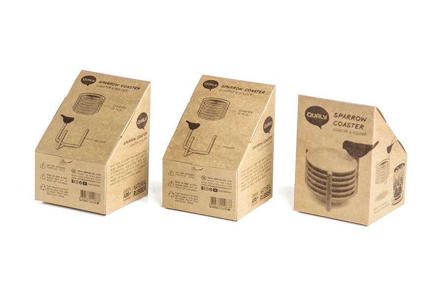 QL10303-WH Набор подставок под чашки sparrow, белый Qualy  - Вид №3