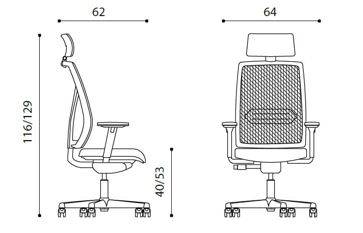 Вращающееся офисное кресло с подголовником Ares Line Dotway ARCH-00013210 - Вид №7