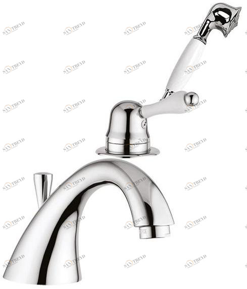 Rubinetteria Giulini Комплект для ванны на 3 отверстия с переключателем Harmony - harmony crystal 9565bd