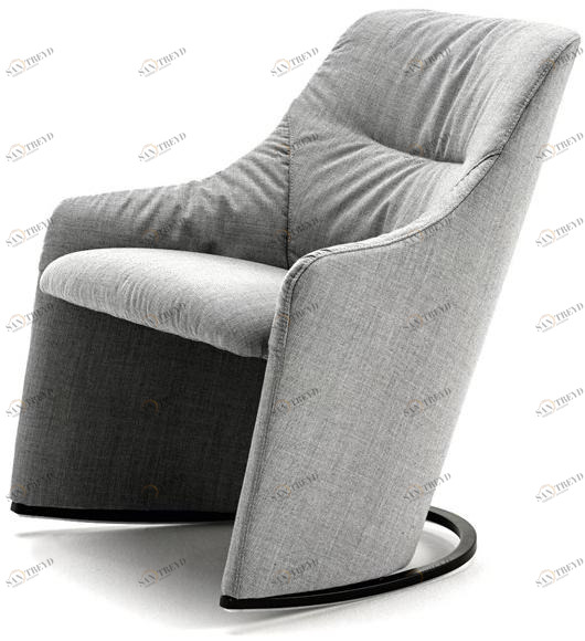 Viccarbe Кресло с обивкой из ткани с подлокотниками sun-id-1354016