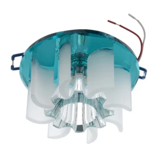 Светильник встраиваемый Fametto Fiore F114, G4, цвет голубой 16914317 STLM-2185304
