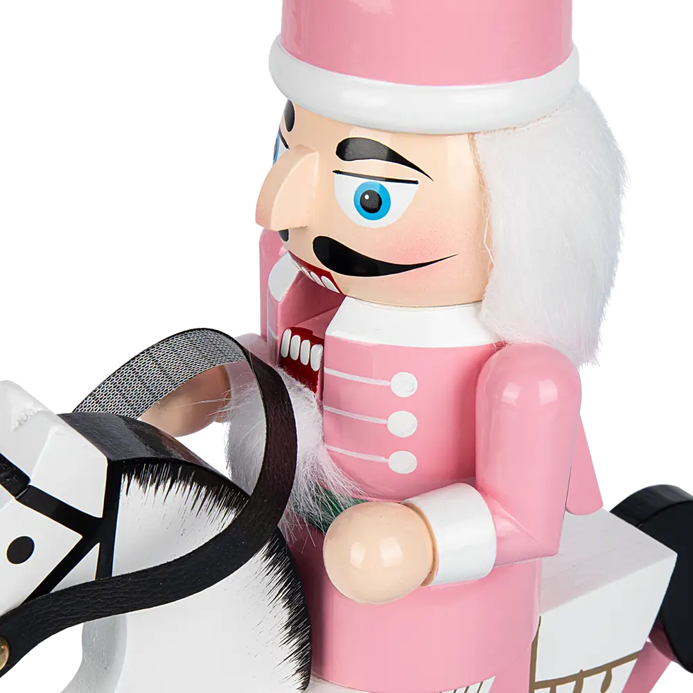 89368998 Декоративная фигура Щелкунчик на коне 30x24.5 см розовый STLM-1522201 Santreyd Christmas - Вид №4