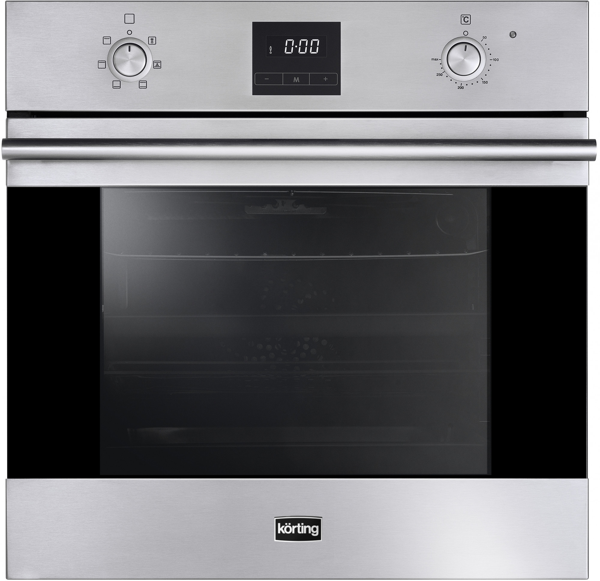 OKB 561 CFX Встраиваемые электрические духовки / crystal, 59.8 х 59.5 x 56 см, 6 режимов нагрева, гриль, дисплей, таймер, телескопические направляющие, нержавеющая сталь Korting Korting Crystal Santreyd 