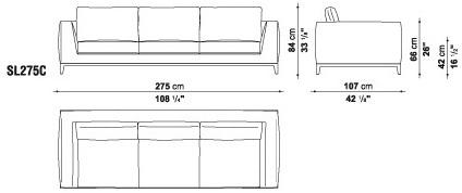 Maxalto 3-х местный кожаный диван Lutetia sun-id-1497227 - Вид №6