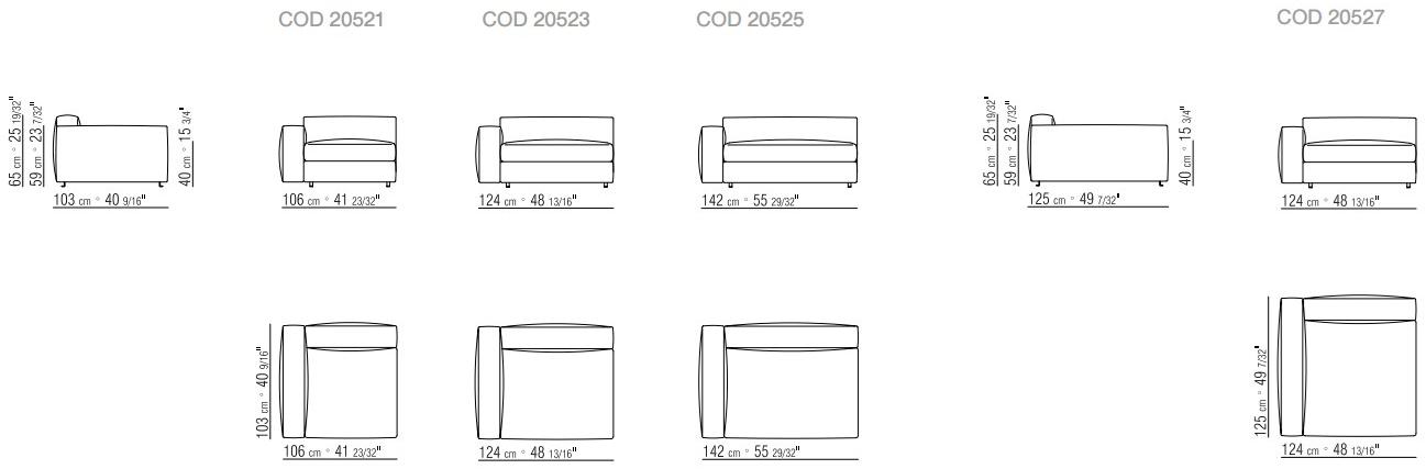 Flexform 3-х местный модульный диван из ткани sun-id-1427287 - Вид №2