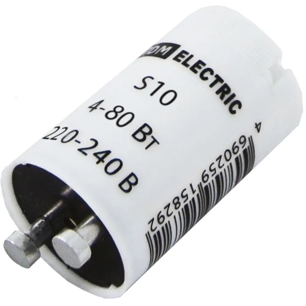 Стартер TDM ELECTRIC S10 для люминесцентных ламп до 80Вт 14389547 STLM-0004876 - Вид №1