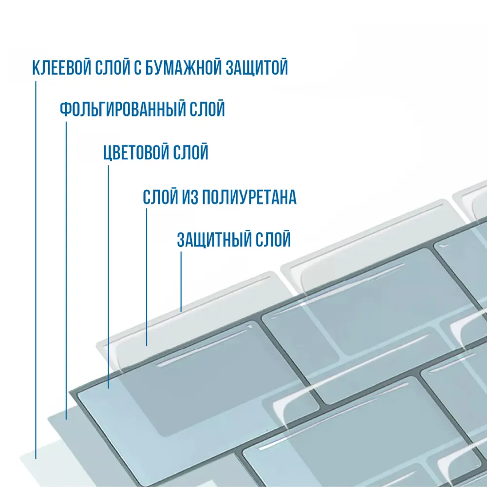 Santreyd 3D мозаика фиолетовая - самоклеящиеся стеновые панели ПВХ 89379607 STLM-1405208 - Вид №3