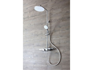 Хромированная сталь термостатическая настенная душевая колонна
