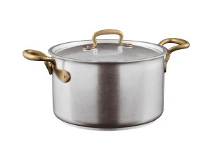 Горшок из нержавеющей стали с крышкой с ручками