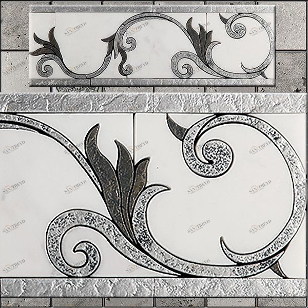 БОРДЮР ИЗ МРАМОРА RM-2 SKALINI FLORAL RM2