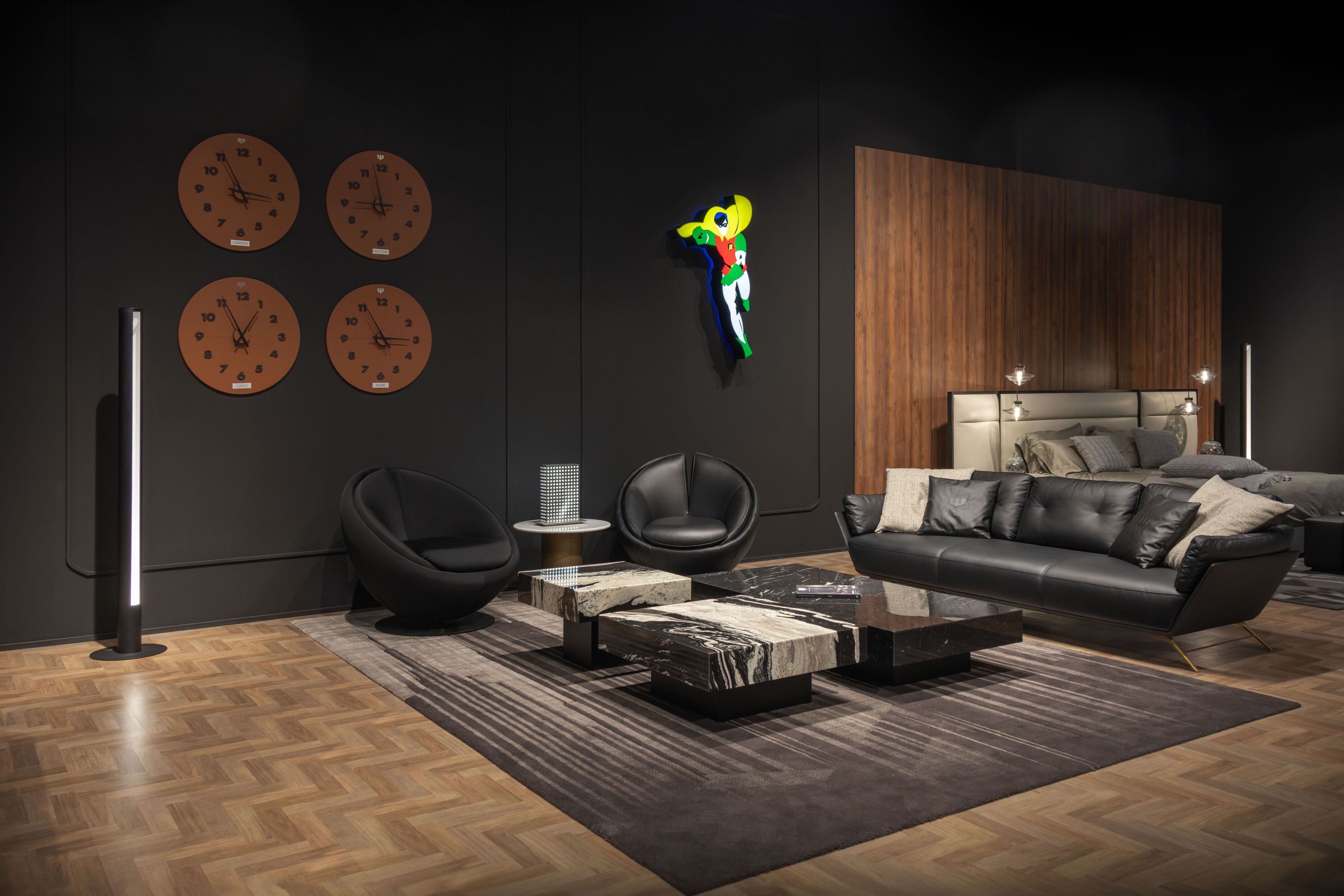 Кожаные настенные часы Wayne Enterprises Home Collection WE-250 ARCH-00006849 - Вид №1