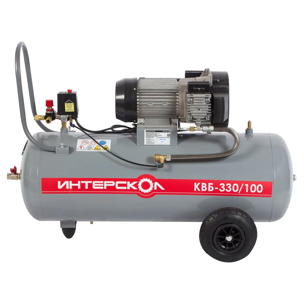 Компрессор безмасляный Интерскол 100 л 330 л/мин. 2 кВт STLM-2117917 - Вид №1