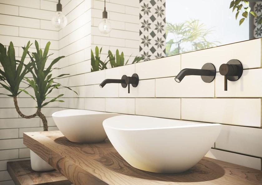 JEE-O Смеситель для умывальника настенный из нержавеющей стали на 2 отверстия Slimline 800-1500/3/4 - Вид №3