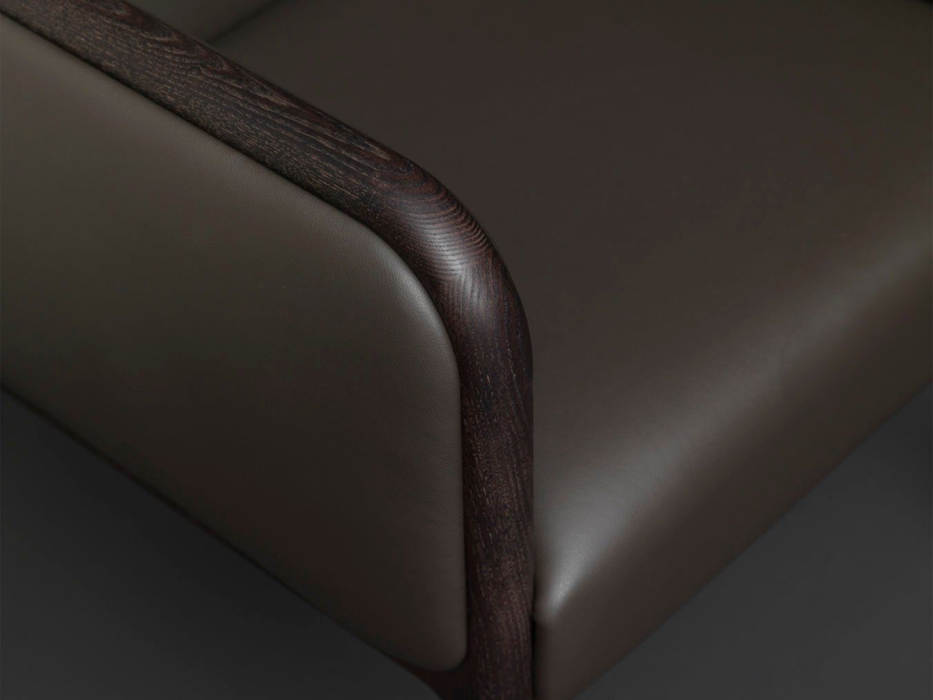 Кожаное кресло с подлокотниками PIAVAL CAMEO-Contract ARCH-00112494 - Вид №2