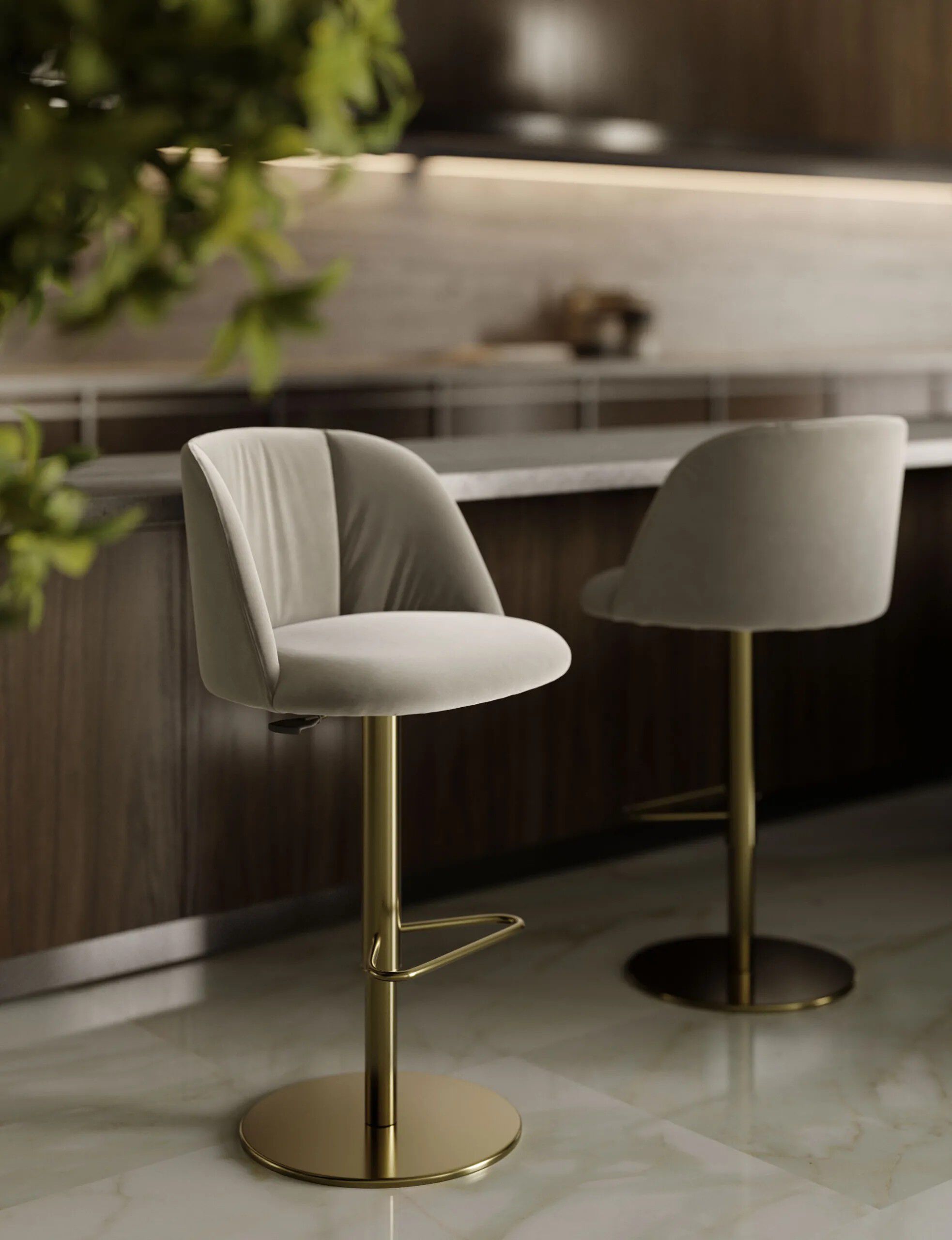 Тканевый поворотный стул Bontempi Casa Agatha ARCH-00070163 - Вид №1